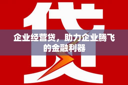 云岩企业经营贷，助力企业腾飞的金融利器