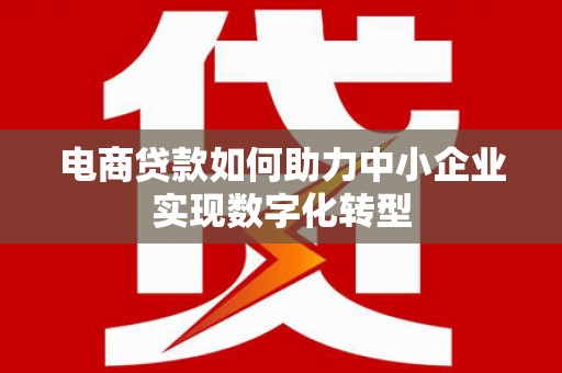 云岩电商贷款如何助力中小企业实现数字化转型