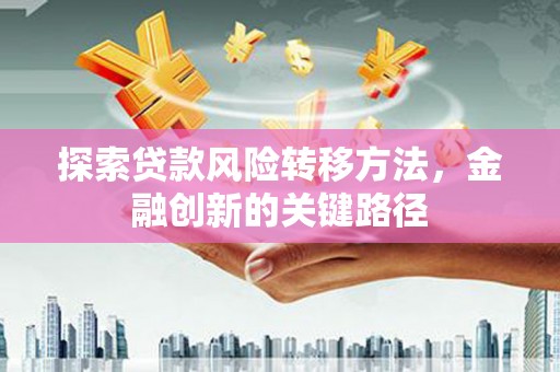 云岩探索贷款风险转移方法，金融创新的关键路径