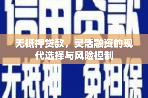 云岩无抵押贷款，灵活融资的现代选择与风险控制