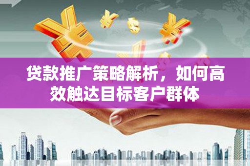 云岩贷款推广策略解析，如何高效触达目标客户群体