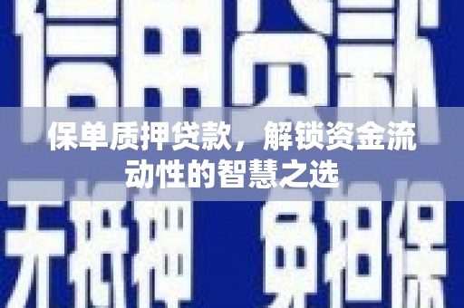 云岩保单质押贷款，解锁资金流动性的智慧之选