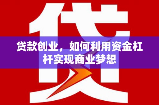 云岩贷款创业，如何利用资金杠杆实现商业梦想