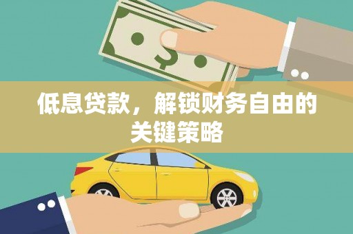 云岩低息贷款，解锁财务自由的关键策略